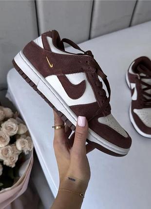 Кросівки nike sb dunk brown suede натуральна замша 41 розмір (26 см)