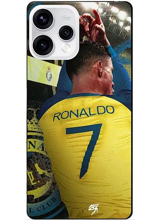 Чехол силиконовый бампер для oppo reno 15 с рисунком ronaldo аль наср роналдо
