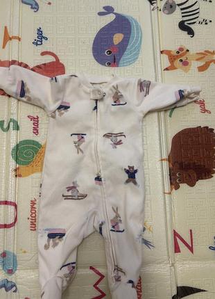 Чоловічок флісовий carters, унісекс, на вік 0-3 місяці