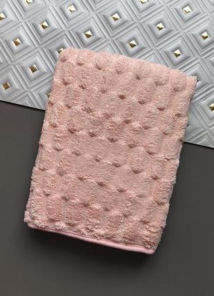 Большое банное полотенце из микрофибры solafa home#biles розового цвета 70х140 см