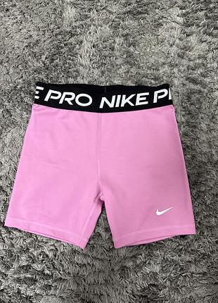 Шорти nike pro playful pink/white 4