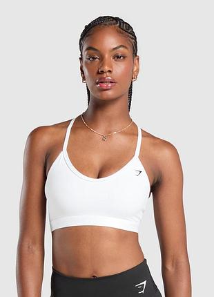 Gymshark v-neck  женский спортивный топ-бра для тренировок
