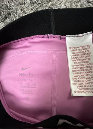 Шорти nike pro playful pink/white 3