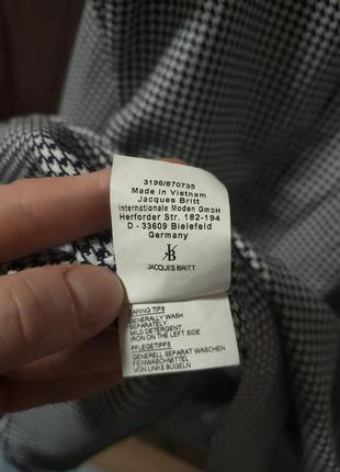 Шикарная мужская рубашка slim fit принт гусиная лапка премиум бренд jacques britt8 фото