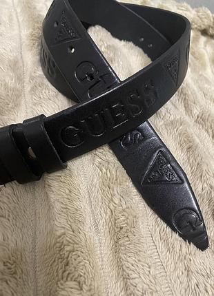 Ремень в стиле guess пояс кожа 2