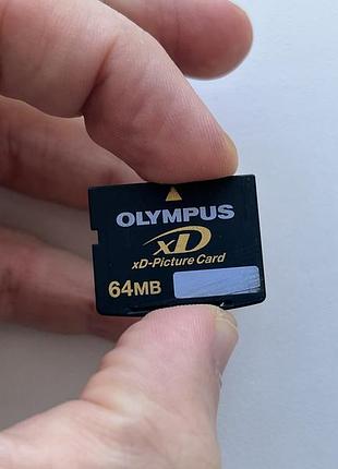 Ретро флеш карта флешка olympus xd 64мб xd-picture card