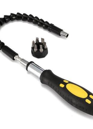 Отвертка с гибким магнитным удлинителем для отвертки и дрели snake bit ys-34