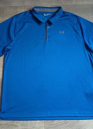 Синя футболка-поло серії under armour tech polo розмір 4xl ,батал
