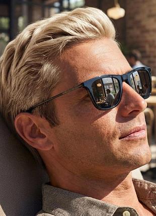 Мужская оправа окуляри с накладкой polarized pierre cardin- 6226-сs - 807 - original