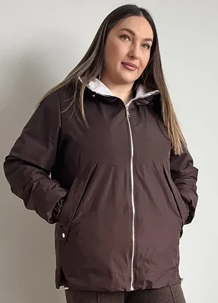 Коричневая демисезонная куртка eva classic 2