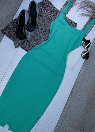 Міді сукня zara s трикотажне плаття футляр зелена сукня по фігурі плаття зара з розрізом на нозі