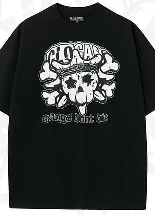Чоловіча футболка glo gang logo унісекс гло-генг тишка чорна