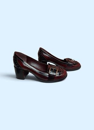 Жіночі бордові туфлі clarks розмір 37