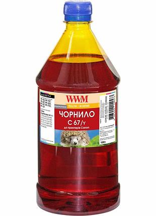 Водне чорнило wwm для плотерів canon imageprograf ipf605/670/770/830/850, yellow, 1000 г