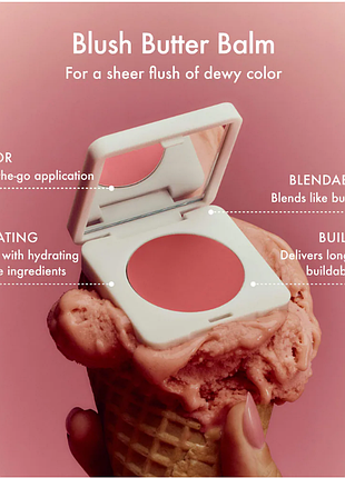 Summer fridays blush butter balm hydrating cream blush with peptides увлажняющие кремовые рум*яна с пептидами, 2,4 гр.