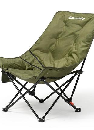 Стілець складний naturehike cnk2450jj020 оливковий зелений, туристичний, для кемпінгу, риболовлі, з спинкою, oxford 600d, бавовна,
