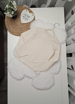 Молочный лонслив в рубчик от zara 4-5 лет (104-110) гольф