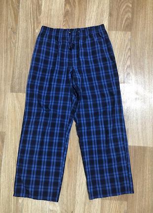 Мужские домашние пижамные брюки в клетку marks &amp; spencer размер 48-50