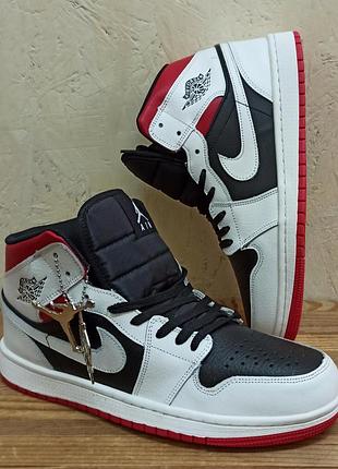 Nike jordan кросівки чоловічі модні брендові натуральна шкіра високі