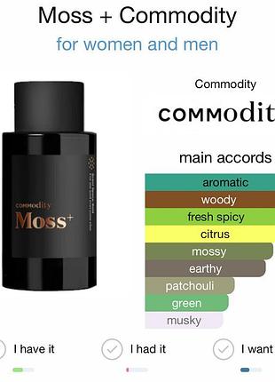 Парфуми commodity moss bold 10 мл 2
