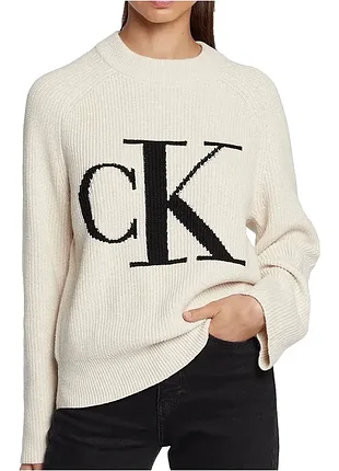 Свитер теплый с добовлением шерсти calvin klein