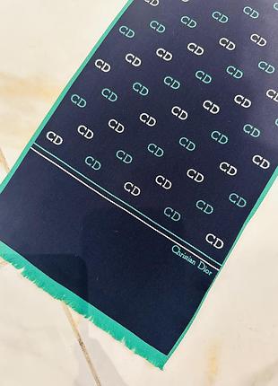 Шовковий шарф с монограмою cd 3