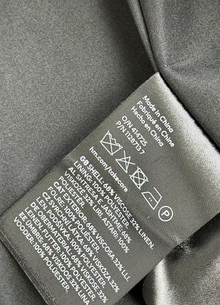 Чорний піджак h&m з льоном 3