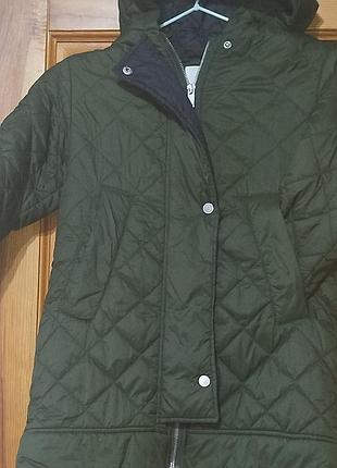 Демисезонное стеганое пальто на девочку,7рокиа, zara