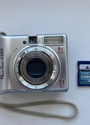 Винтажный y2k фотоаппарат камера 2000х canon powershot a560