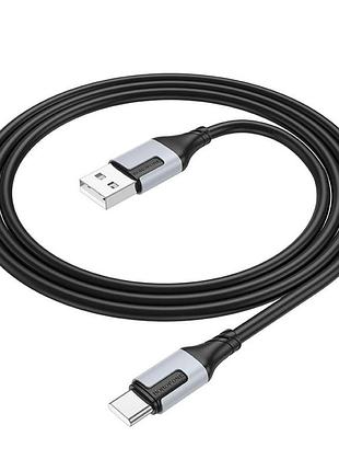 Кабель для зарядки usb borofone bx101 creator usb-type c 3a 1 м черный