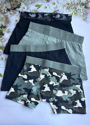 Трусики боксеры на мальчика камуфляжные (набор 4 шт.) primark р.116 см (5-6 лет)