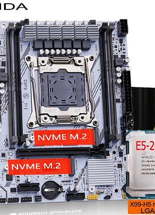 Комплект материнская плата qiyida x99 h5 + процессор 2640v4 (10 ядер / 20 потоков), частота до 3.4 ghz.