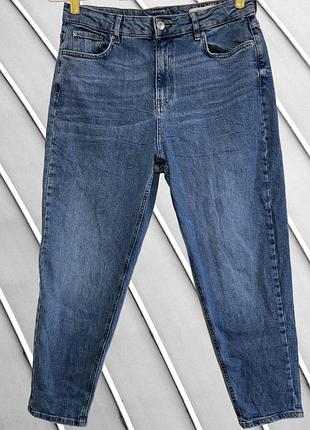 Жіночі блакитні джинси мом m&s mom eur 44 46 xl xxl 16 18 50 52 54 маркс спенсер джинси mom fit з високою посадкою джинси 54