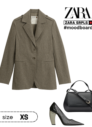 Пиджак из шерсти zara srpls