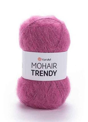 Пряжа mohair trendy брусника 50% мохер 50% акрил 220м 100г 5шт/уп 144 тм yarnart