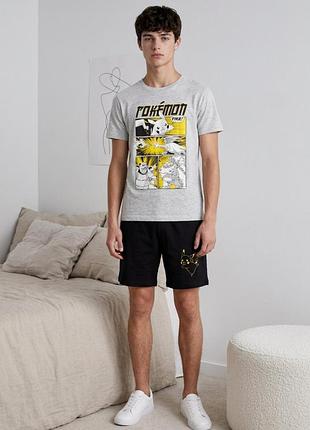 Домашний костюм пижама для подростка шорты и футболка pikachu 158, від 10 до 13 років