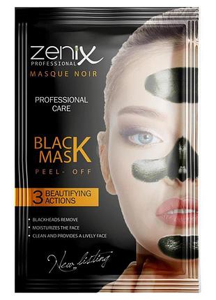 Черная очищающая маска-пленка для лица с углем zenix, 15 г (liv411505)
