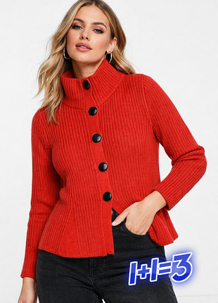1+1=3 брендова червона кофта кардиган з ангорою marks&spencer, розмір 50 — 52
