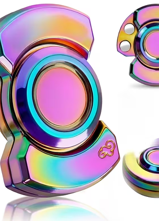 Антистресс спиннер telegraph rainbow слайдер металлическая игрушка фиджет