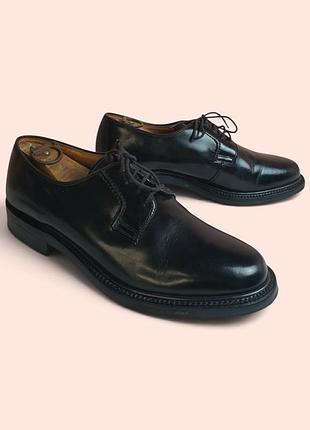 Мужские черные кожаные туфли дерби k shoes england размер 41