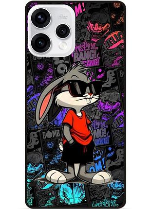 Чехол силиконовый бампер для oppo reno 15 с рисунком малий вухань багз банни