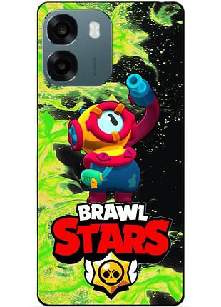 Силіконовий бампер чохол для oppo a6 з героєм бравл отіс brawl