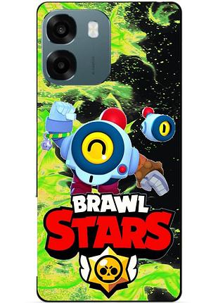 Силіконовий бампер чохол для oppo a6 з героєм бравл нані brawl