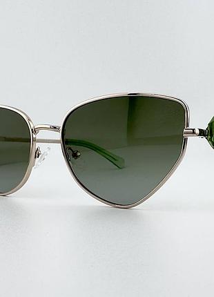 Жіночі сонцезахисні окуляри kaizi ps33424 c37 з поляризацією polarized і зеленими кристалами uv400