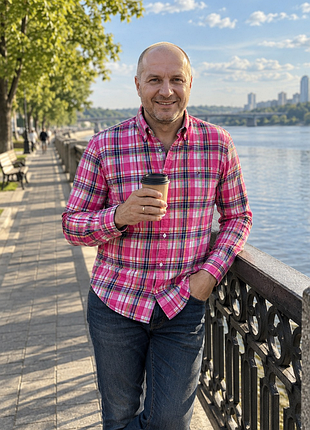 Чоловіча сорочка tommy hilfiger premium cotton у клітинку