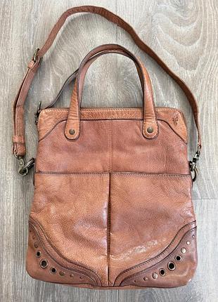 Жіноча шкіряна сумка frye zuri convertible cognac
