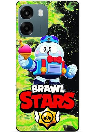 Силіконовий бампер чохол для oppo a6 з героєм бравл лу brawl