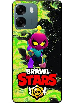 Чехол силиконовый бампер для oppo a6 с героем бравл лили brawl
