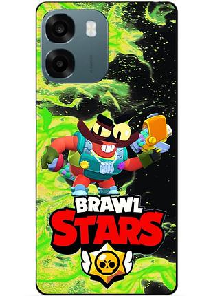 Силіконовий бампер чохол для oppo a6 з героєм бравл кленсі brawl
