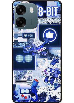Силиконовый бампер чехол для oppo a6 с картинкой 8-бит бравл силовая лига 8-bit brawl